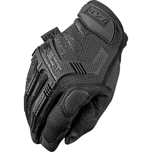 Gants M-Pact noir dissimul&eacute;, Moyen, Paume en Synth&eacute;tique, Poignet Boucle et crochet Par Equipment