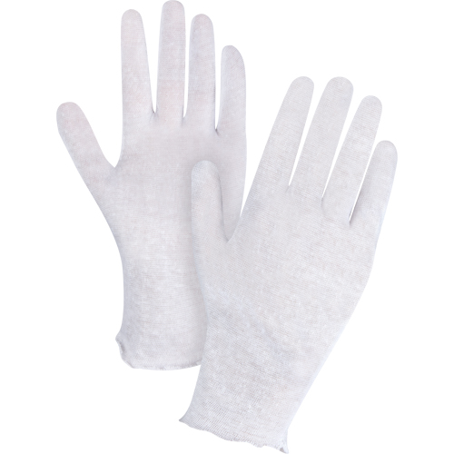 Gants d'inspection l&eacute;gers, Poly/coton, Poignet Non ourl&eacute;, Dames Par Equipment