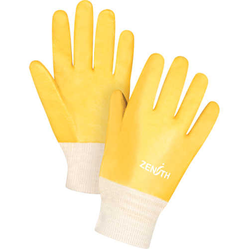 Rough-Finish Chemical-Resistant Gloves, Size 9, 10" L, PVC, Interlock Inner Lining, 47-mil Par Equipment