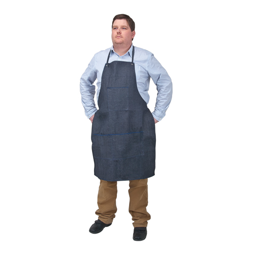 Apron, Cotton, 38" L x 28" W, Blue Par Equipment
