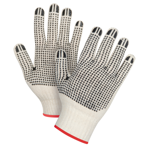 Gants tricot&eacute;s de poids lourd &agrave; deux c&ocirc;t&eacute;s avec pois, Poly/coton, Deux c&ocirc;t&eacute;s, Calibre 7, Petit Par Equipment