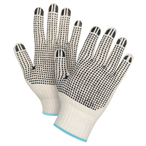Gants tricot&eacute;s de poids lourd &agrave; deux c&ocirc;t&eacute;s avec pois, Poly/coton, Deux c&ocirc;t&eacute;s, Calibre 7, T-Grand Par Equipment
