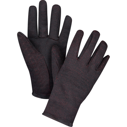 Jersey Gloves, Large, Brown, Red Fleece, Slip-On Par Equipment