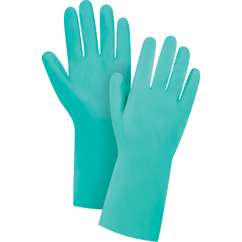 Premium Diamond-Grip Chemical-Resistant Gloves, Size X-Large/10, 13" L, Nitrile, Flock-Lined Inner Lining, 15-mil Par Equipment
