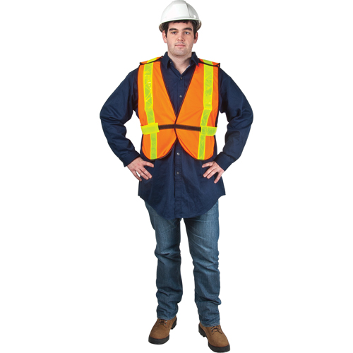 Veste de s&eacute;curit&eacute; d'usage standard, Orange haute visibilit&eacute;, Moyen, Polyester Par Equipment