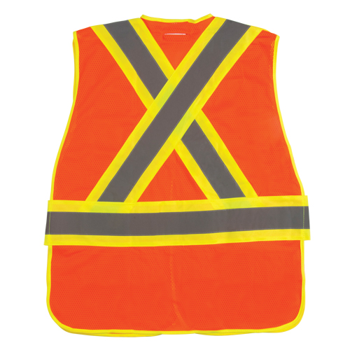 Flame-Resistant Surveyor Vest, High Visibility Orange, X-Large, Polyester Par Equipment