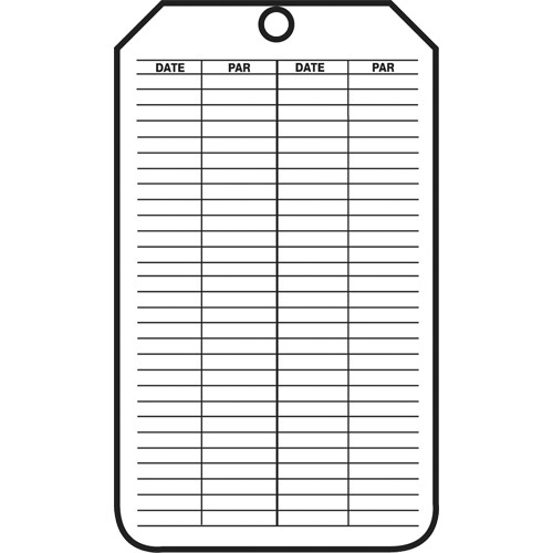 Safety Tags, Plastic, 3-1/8" W x 5-7/8" H, French Par Equipment