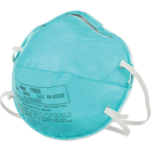 Respirateur 1860 contre les particules pour les soins de la sant&eacute;, N95, Certifi&eacute; NIOSH Par Equipment