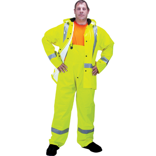 RZ900 Premium Traffic Rain Suit, Polyester, Small, High Visibility Lime-Yellow Par Equipment