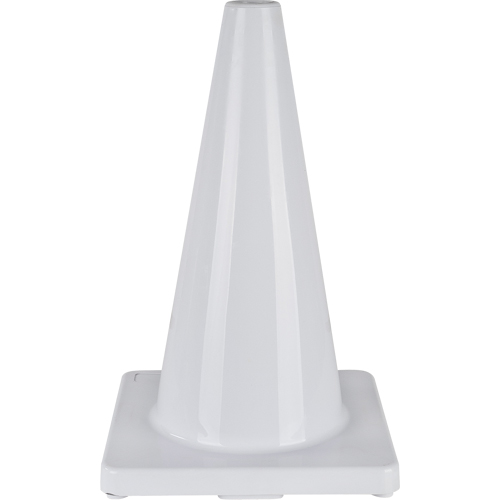 C&ocirc;ne de couleur pour la signalisation, 18", Blanc Par Equipment
