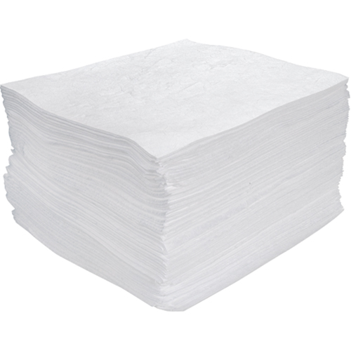Feuilles absorbantes souffl&eacute;es de premi&egrave;re qualit&eacute;, Huile seulement, 15" x 17", 25 gal. d'absorption Par Equipment
