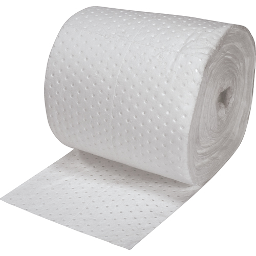 Premium Fine Fiber Sorbent Rolls, Heavyweight, 150' L x 15" W, 25 gal. Absorbancy Par Equipment
