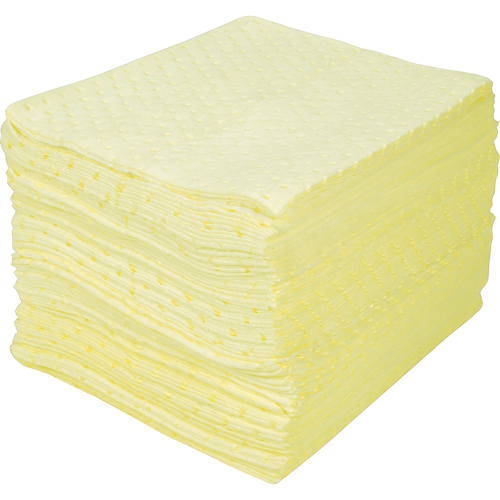 Premium Bonded Sorbent Pads, Hazmat, 15" x 18", 30 gal. Absorbancy Par Equipment