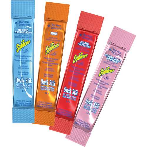 Sqwincher&reg; ZERO&reg; Qwik Stik Rehydration Drink, Powder, Mixed Berry Par Equipment