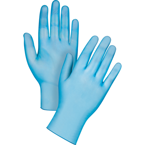 Medical-Grade Disposable Gloves, Small, Vinyl, 4.5-mil, Powder-Free, Blue, Class 2 Par Equipment