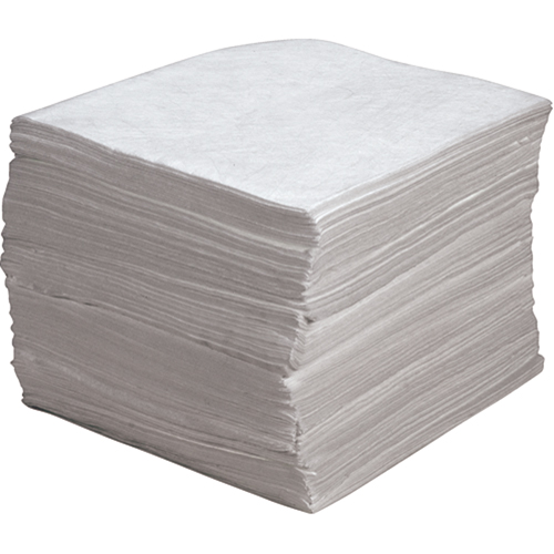 Feuilles absorbantes souffl&eacute;es de premi&egrave;re qualit&eacute;, Huile seulement, 15" x 17", 30 gal. d'absorption Par Equipment