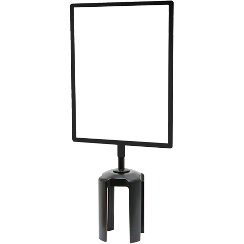 Cadre d'enseigne Tensabarrier avec adaptateur, Noir Par Equipment