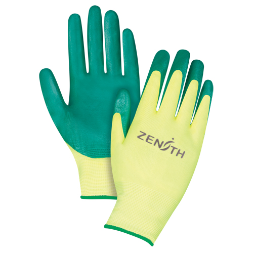 Gants de premi&egrave;re qualit&eacute; ZX-3, 8/Moyen, R&ecirc;vetement Nitrile, Calibre 15, Enveloppe en Nylon Par Equipment