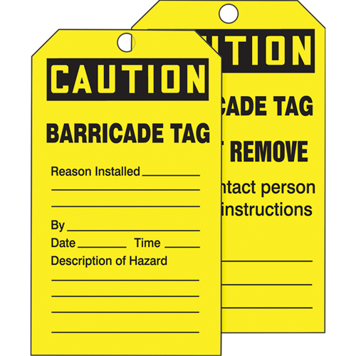Tags By-The-Roll Safety Tags, Cardstock, 3" W x 6-1/4" H, English Par Equipment