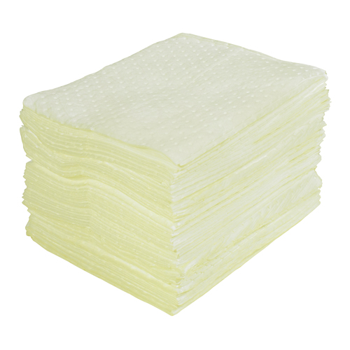 Premium Laminated (SMS) Sorbent Pads, Hazmat, 15" x 17", 30 gal. Absorbancy Par Equipment