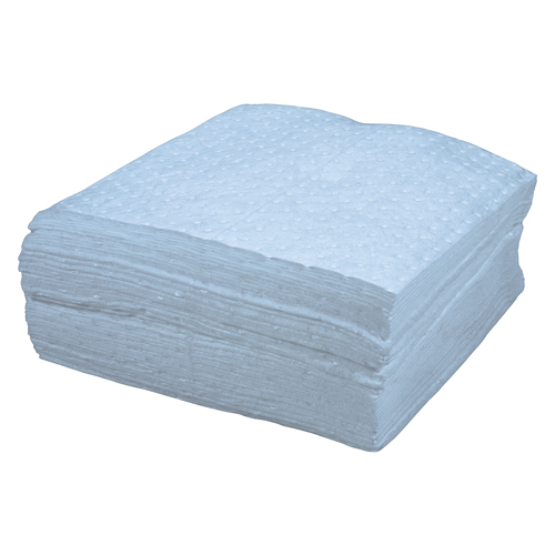 Premium Blue Bonded Sorbent Pads, Oil Only, 15" x 17", 8 gal. Absorbancy Par Equipment