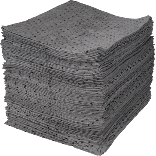 Premium Bonded Sorbent Pads, Universal, 15" x 17", 30 gal. Absorbancy Par Equipment
