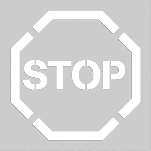 Floor Marking Stencils - Stop, Pictogram, 20" x 20" Par Equipment