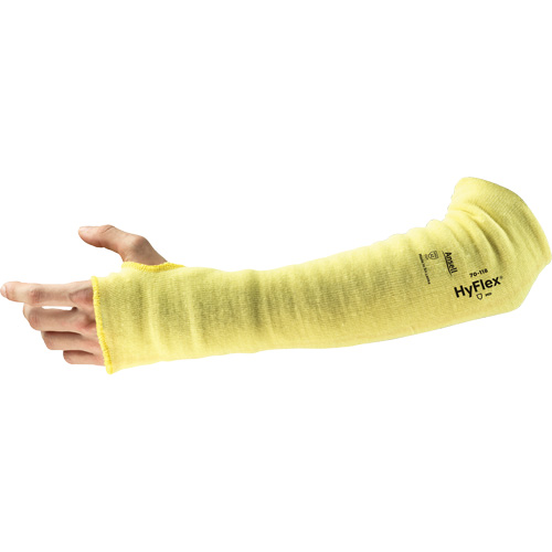 Manchon de protection pour le bras HyFlex 70-118, Kevlar, 10", ASTM ANSI niveau A3/EN 388 niveau 3/EN 388 niveau C, Jaune Par Equipment
