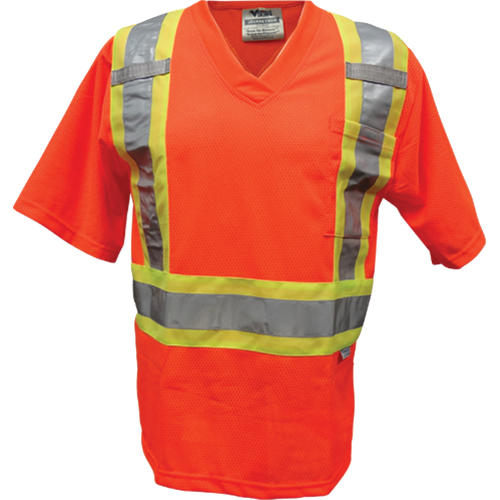 T-shirt de s&eacute;curit&eacute; en maille, Polyester, Petit, Orange Par Equipment