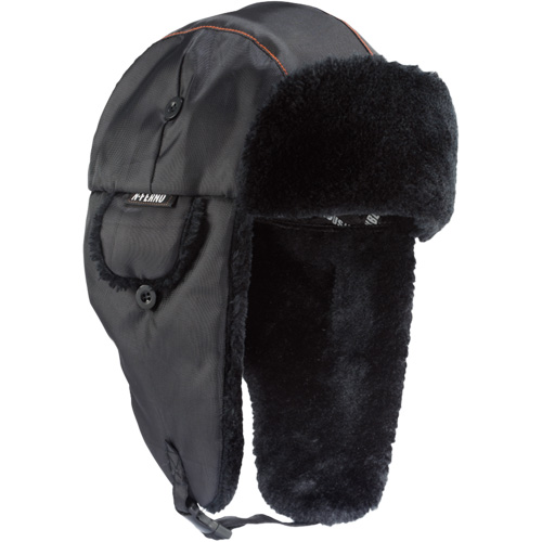 N-Ferno&reg; 6802 Classic Trapper Hat, Synthetic Fur Lining, Medium/Small, Black Par Equipment