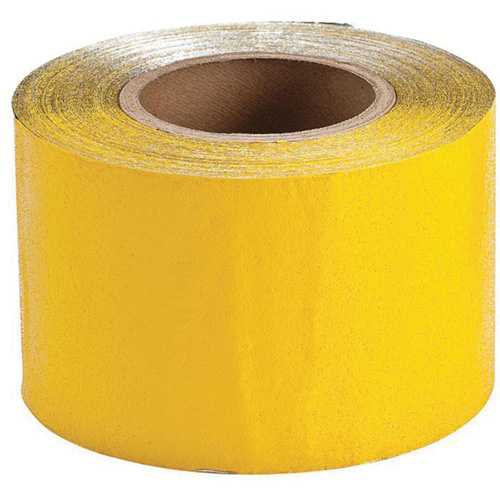 Temporary Pavement Marking Tape, 4" x 150', Vinyl, Yellow Par Equipment