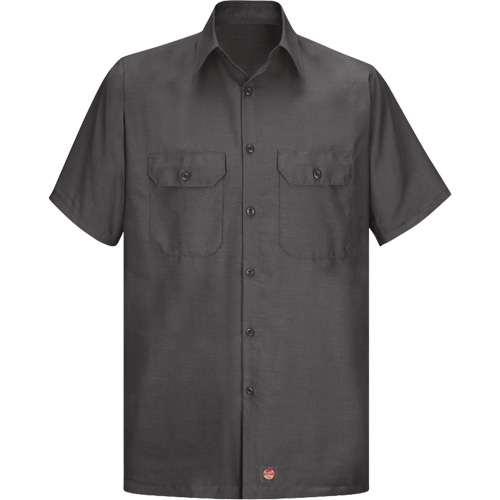 Chemise &agrave; manches courtes en tissu ind&eacute;chirable, Hommes, 3T-Grand, Charbon Par Equipment