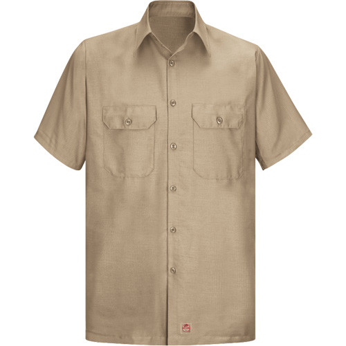 Short Sleeve Ripstop Shirt, Men's, Large (Tall), Khaki Par Equipment