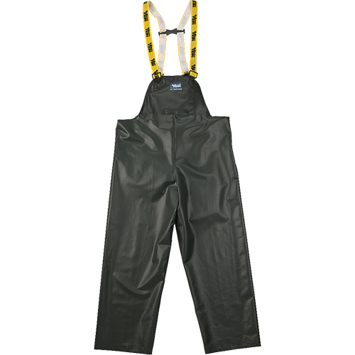 Journeyman Chemical Resistant Rain Bib Pants, X-Large, Green, Polyester/PVC Par Equipment