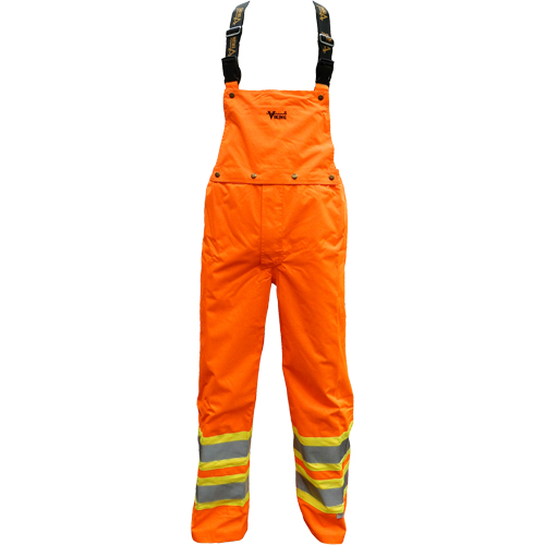 Pantalon de s&eacute;curit&eacute; Journeyman d&eacute;tachable &agrave; bavette, Polyester, Petit, Orange haute visibilit&eacute; Par Equipment