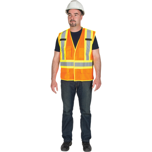 5-Point Tear-Away Premium Safety Vest , High Visibility Orange, Large/X-Large, Polyester Par Equipment