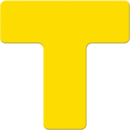 Marqueurs all&eacute;g&eacute;e/5S Armor Stripe, T, 6" lo x 6" la, Jaune, Plastique Par Equipment
