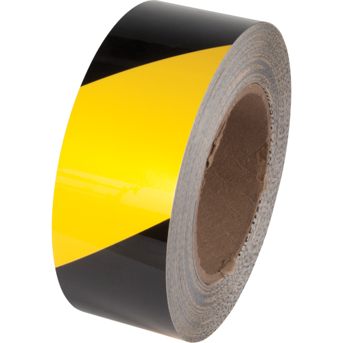 Tuff Mark&reg; Floor Marking Tape, 3" x 100', Polyester, Black and Yellow Par Equipment