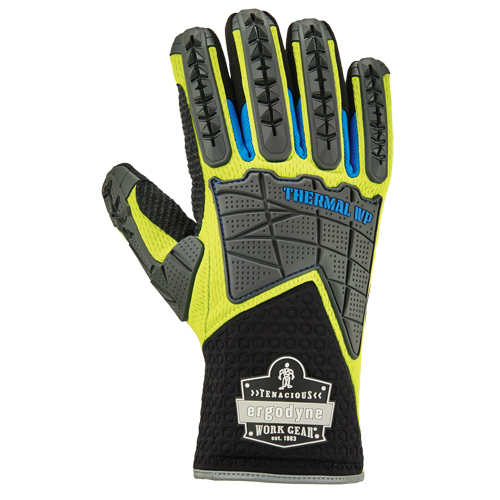 ProFlex&reg; Performance Dorsal Impact-Reducing Gloves + Thermal WP, Small, Suede Palm, Safety Cuff Par Equipment
