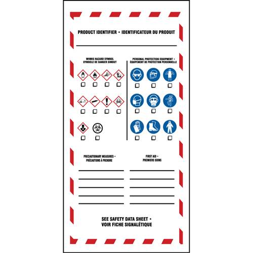 OTS GHS Labels, Vinyl, Sheet, 4" L x 2" W Par Equipment