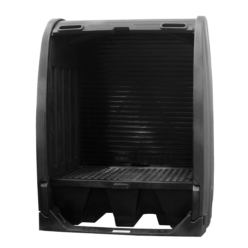 Abris de confinement des d&eacute;versements avec drain, 61" lo x 37,25" la x 72,75" h, Capacit&eacute; de charge 1000 lb Par Equipment