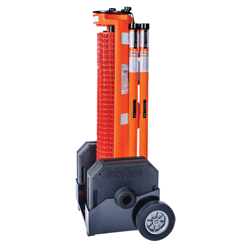 Barri&egrave;re avec roues , 50' lo, Plastique, Orange Par Equipment