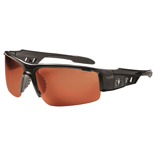 Lunettes de s&eacute;curit&eacute; Skullerz Dagr, Lentille Cuivre, Anti-&eacute;gratignures/Polaris&eacute;, ANSI Z87+/R&eacute;pond ou surpasse la norme CSA Z94.3 Par Equipment