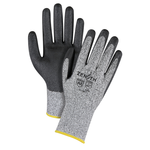 Gants &eacute;lastiques sans coutures r&eacute;sistants &agrave; la coupe, Taille Grand/9, Calibre 13, Rev&ecirc;tement Polyur&eacute;thane, Enveloppe en PEHP, ANSI/ISEA 105 niveau 2/EN 388 niveau 3 Par Equipment