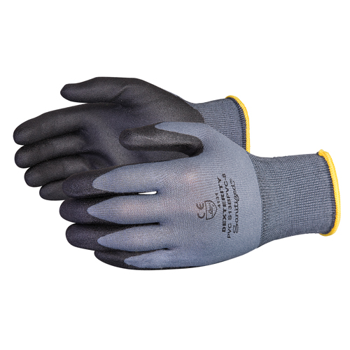 Gants enduits Dexterity, 11/2T-Grand, R&ecirc;vetement PVC, Calibre 13, Enveloppe en Nylon Par Equipment