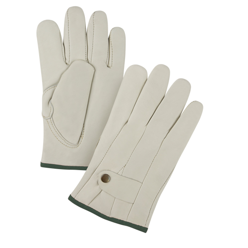 Premiun Winter-Lined Ropers Gloves, Medium, Grain Cowhide Palm, Fleece Inner Lining Par Equipment