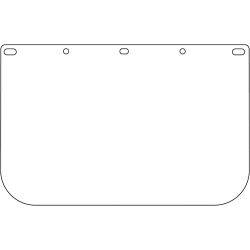 Dynamic Die Cut Faceshield Visor, PETG, Clear Tint Par Equipment