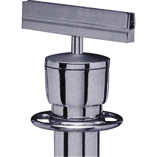 Support d'enseigne pour poteau portable, Chrome satin&eacute; Par Equipment