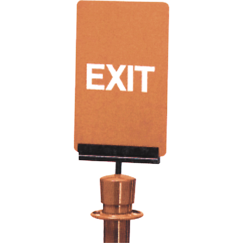 Enseigne de contr&ocirc;le des foules  Exit , 11" x 7", Plastique, Anglais Par Equipment