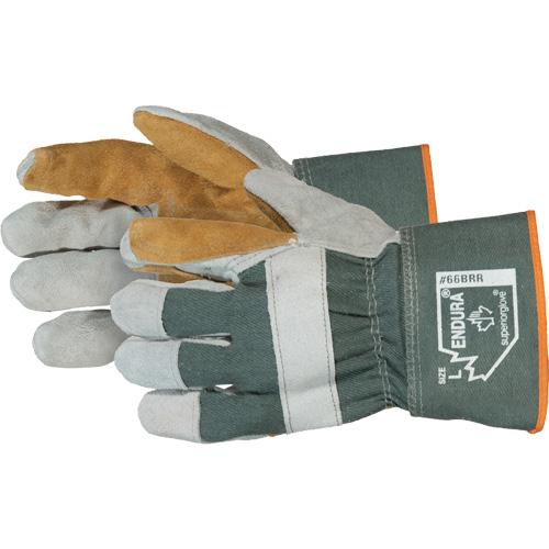 Endura&reg; Double-Palm Fitters Gloves, One Size, Split Cowhide Palm Par Equipment